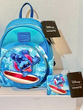 Loungefly Disney Spinning Stitch Surfer Bag & Wallet Exclusive Bundle BNWT